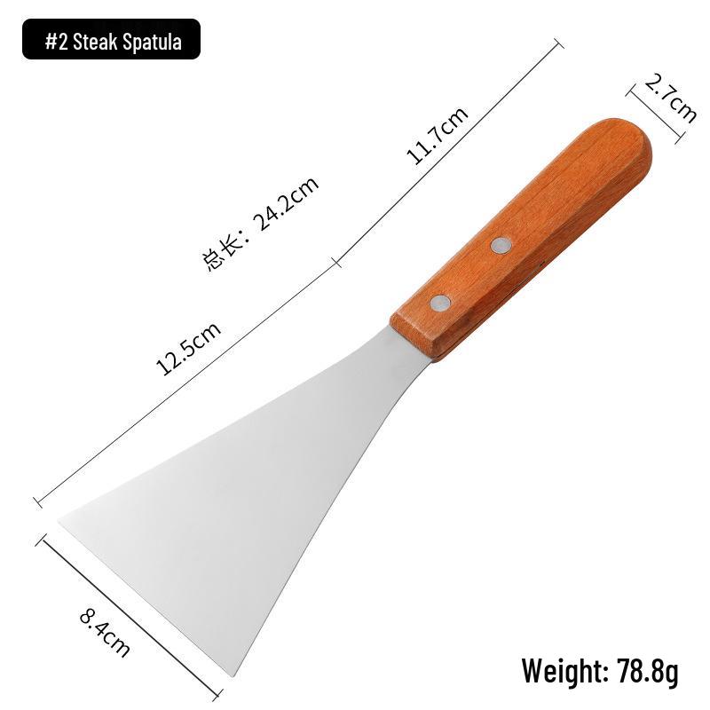 Stainless Steel Spatula Set: Kitchen, Hamburger, Frying, Teppanyaki, and Barbecue Tools