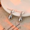 Premium Pearl Stud Earrings S925 Silver Needle Elegant Exquisite Earrings Retro Temperament Versatile Earrings