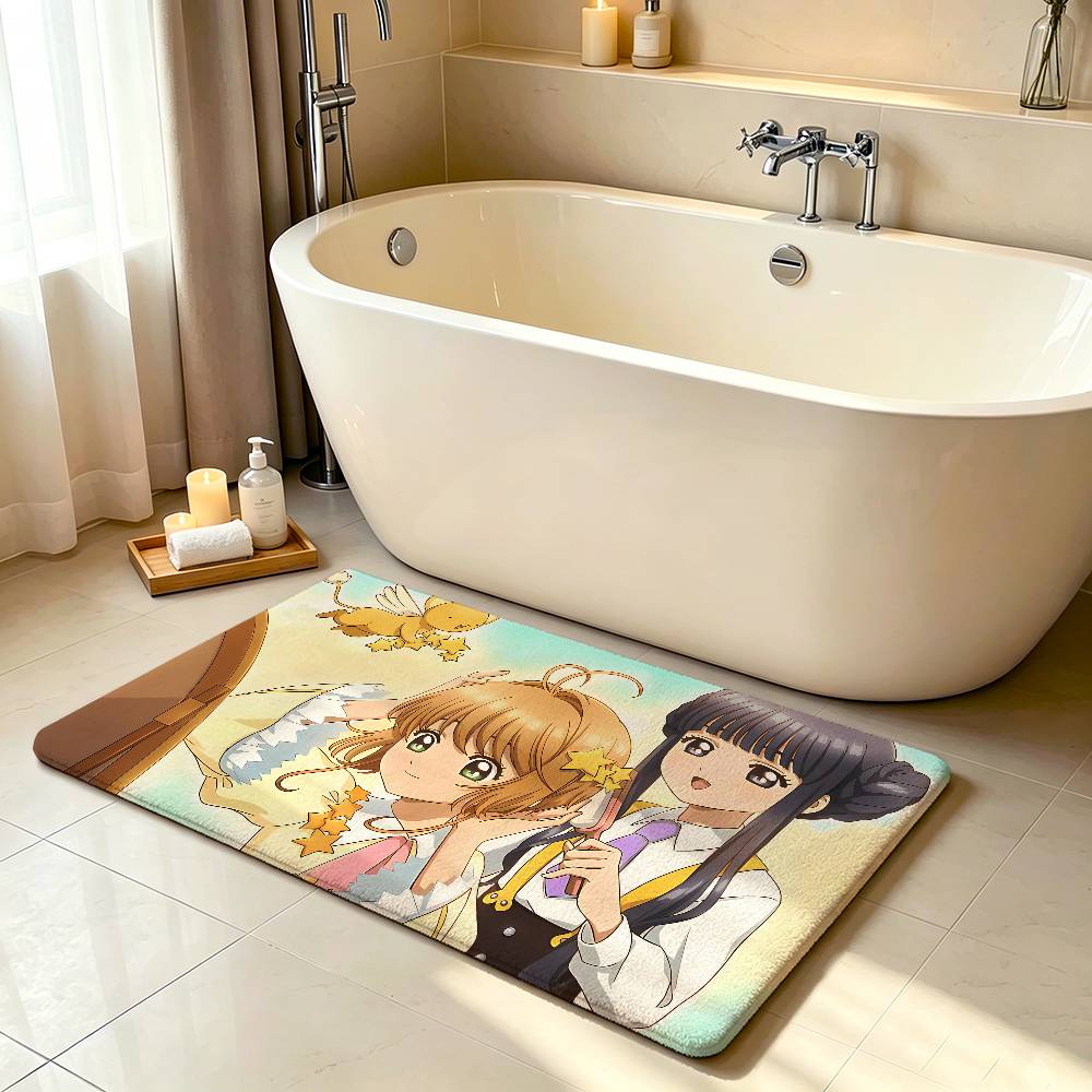Anime-C-cardcaptor-Sakura-S Kawaii Carpet Bathroom Anti-slip Mat Door Mat Home Decoration Mat Entrance DoorMat Scratch-resistant