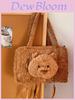 Cute Plush Bear Bag With Zipper Closure For Casual Travel And Gift Giving