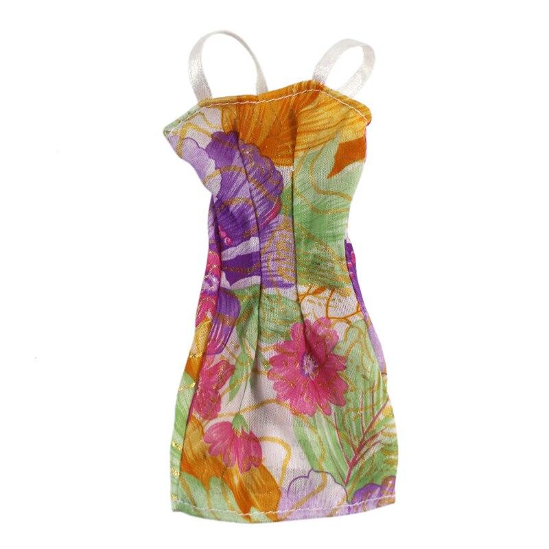 

Одежда для кукол BJD 1/6, вечерние платья с цветочным принтом для кукол Барби, одежда для кукол 1:6, аксессуары для дома, детские игрушки, подарки разноцветный