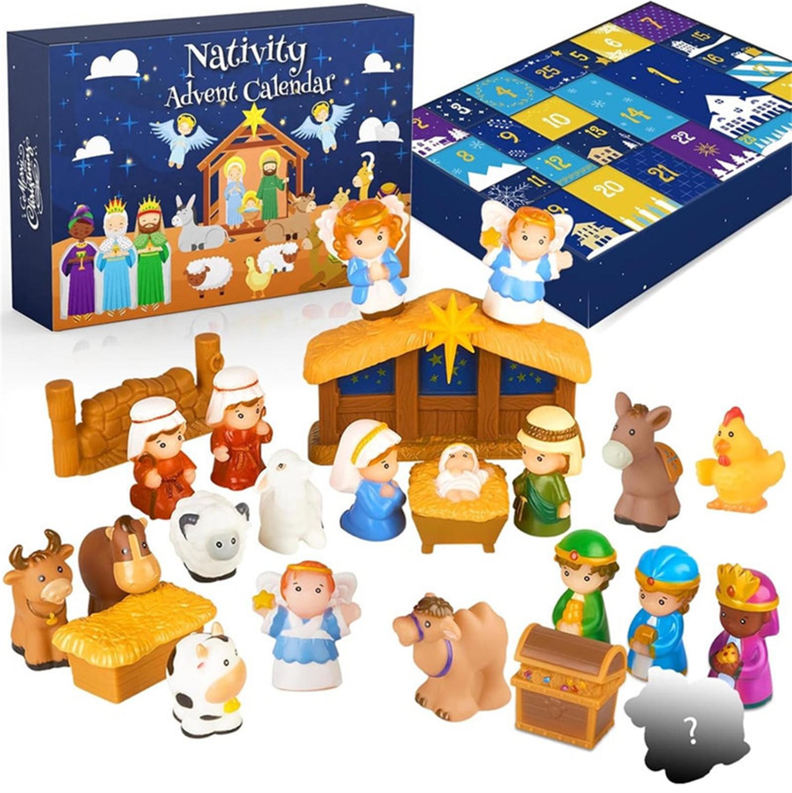 

Nativity Christmas Advent Calendar For Kids 24 Day Countdown With Story And Toy Surprise Christian Set With Decorative Box ADVENT CALENDAR CHRI
