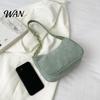 Corduroy Purse Women Shoulder Bag Stylish Top Handle Crescent Retro Style Handbag Simple Armpit for Shopping Commuting Dating