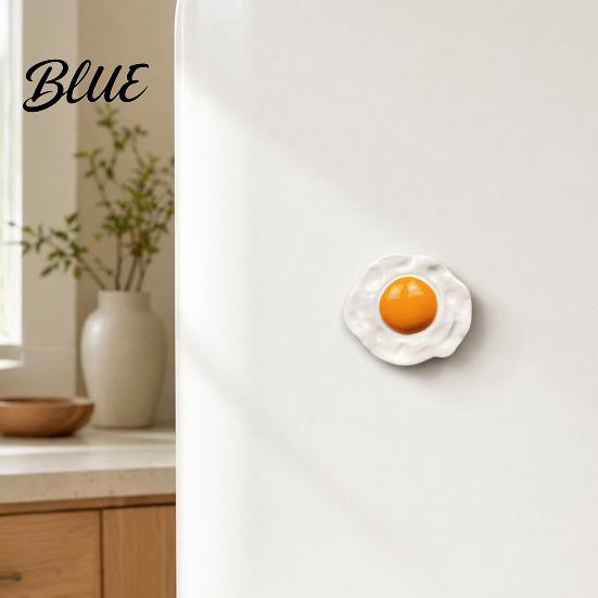Egg Design Magnet Kitchen Decoration Magnet 3D Resin Simulated Refrigerator Decorative Fridge Memo Notes Photo Holder for Home Office
