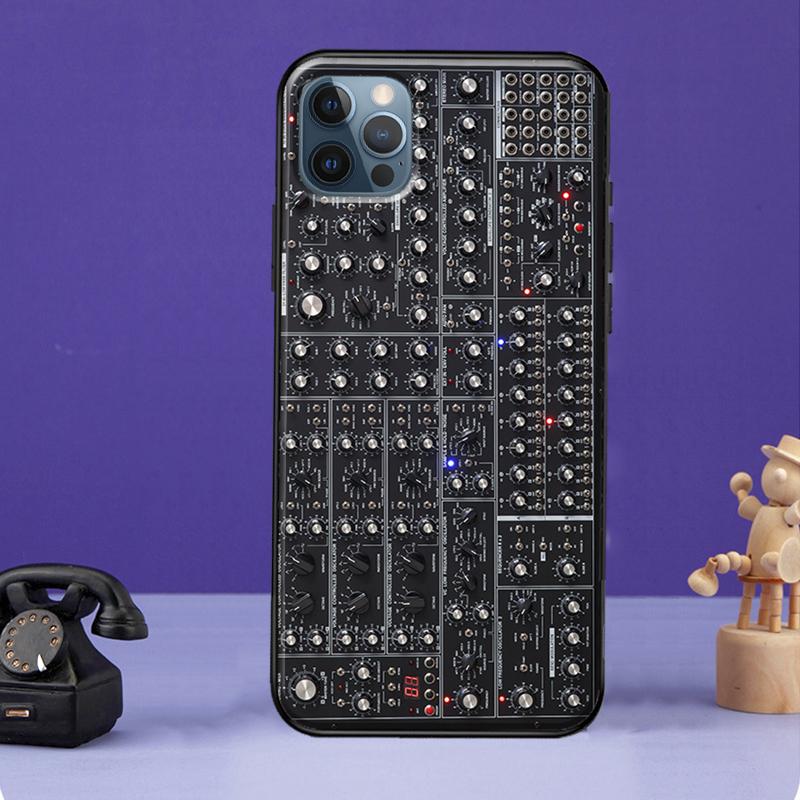 Vintage Synth Synthesizer Case For iPhone XR X XS Max SE 2020 7 8 Plus Phone Cover For iPhone 11 14 12 13 Pro Max Mini