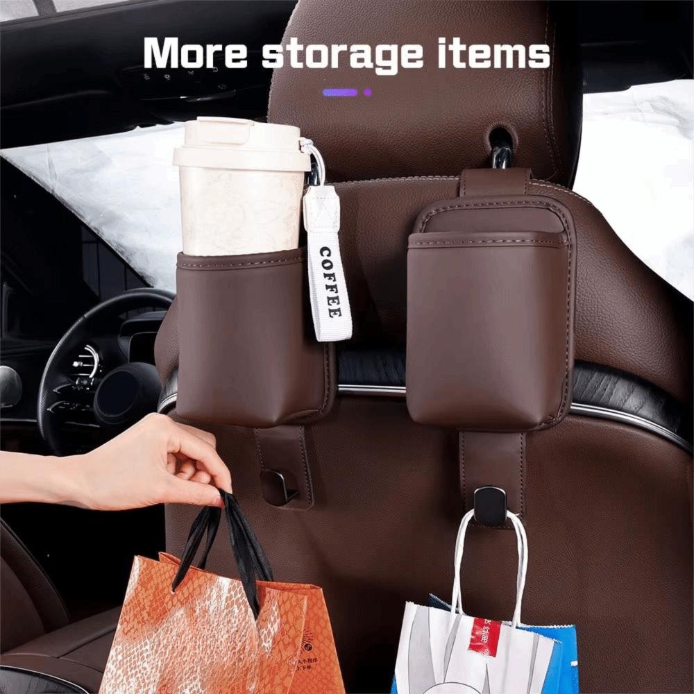 Multi-Functional Headrest Hanger Metal Hook Backseat Organizer 2 in 1 Car Seat Hook Car Interior