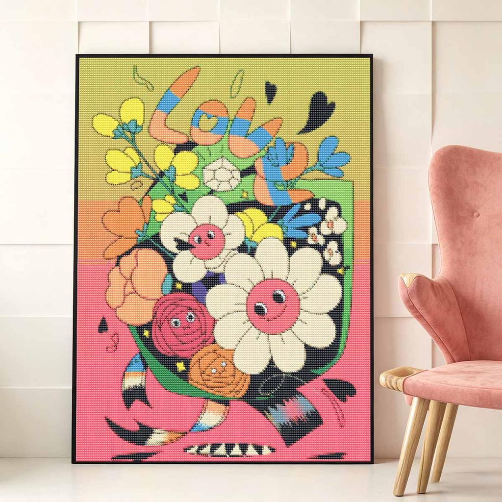 5D Diamond Painting FloralOwl Kits for Adults Full Round Drill Rhinestone Art Craft DIY Home Wall Decor Living Room Gift Idea