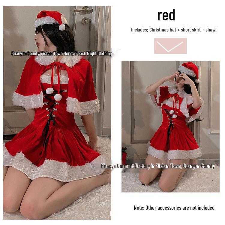 Christmas Reindeer Cosplay Red Sling Dress - Cute & Sexy Holiday Costume
