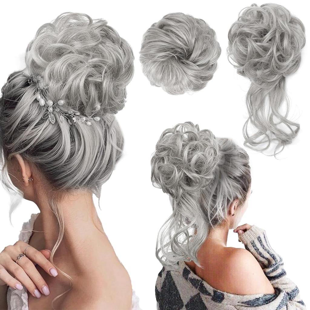 Hair Bun Hair Piece Classic Elastic Scrunchies Fake Hair Bun Ponytail Extensions Messy Hair Bun Accessories for Women