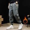 Herren Herbst- und Winter Kord Freizeithose Teenager Locker und Vielseitig Warm Sweatpants