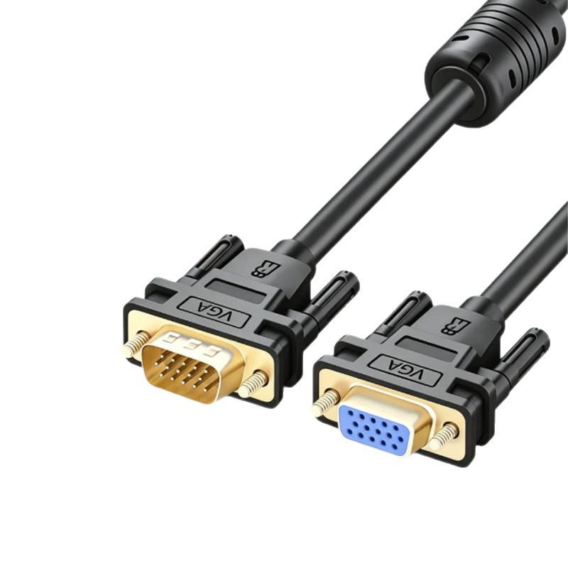 VGA HD Extension Cable - Male To Female, Pure Copper, Double Magnetic Ring, 1m/3m/5m for Computer & Projector