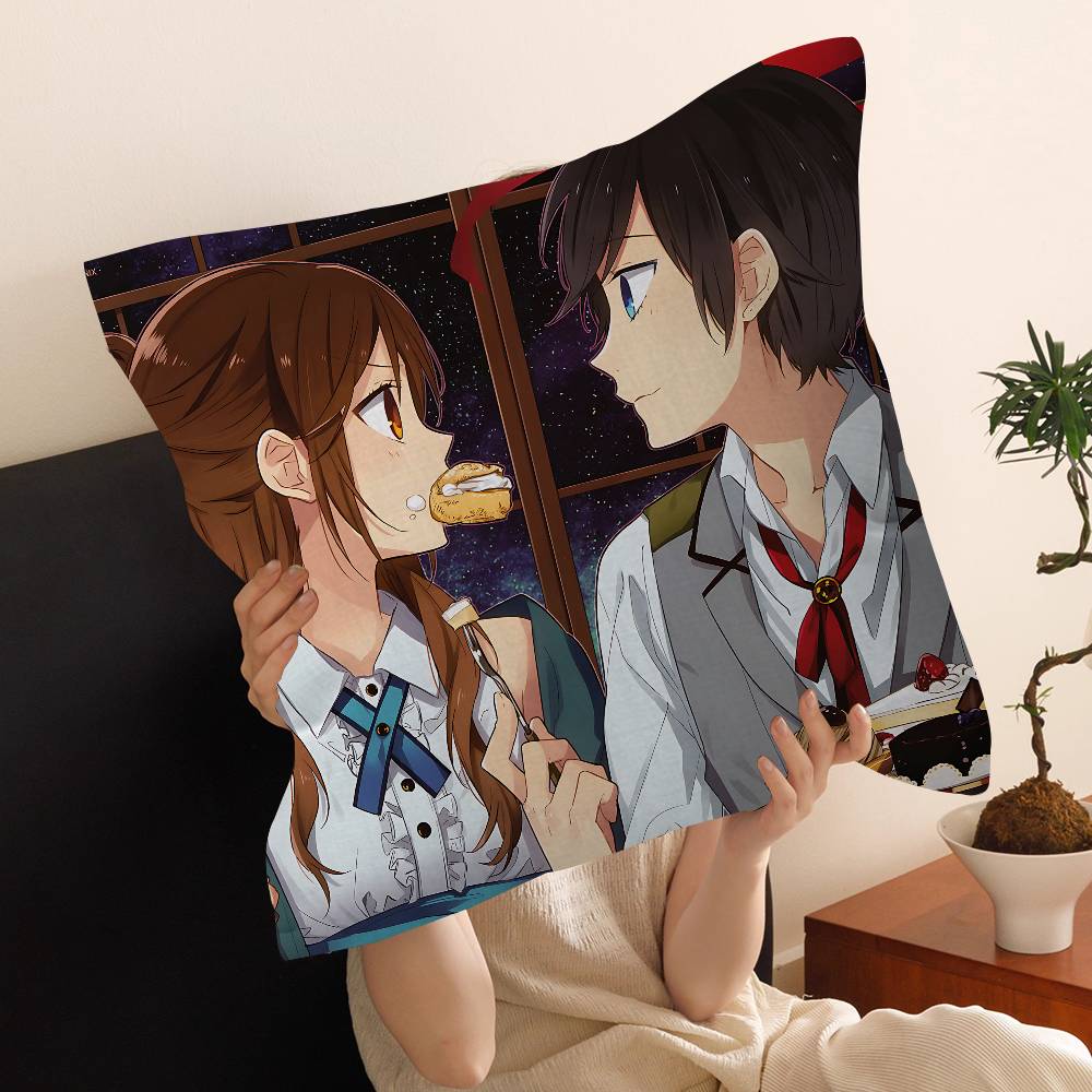 Horimiya Anime Cushion Cover Car Throw Pillow Case For Sofa Car Christmas Gift 40x40cm 45x45cm