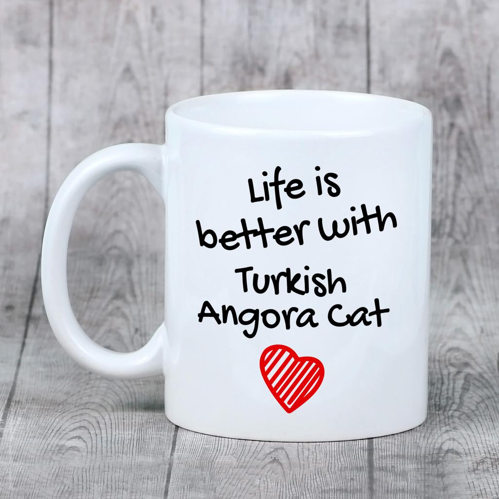 Türk Angora - kedi desenli kupa, fotoğraflı kupa, Art-Dog markasından kişiselleştirilmiş hediye
