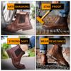 Winter Boots Mens Work  Boots Anti-Smash And Anti-Puncture Incredibles Work Boots Men  Shoes Steel Toe Chelsea Boots