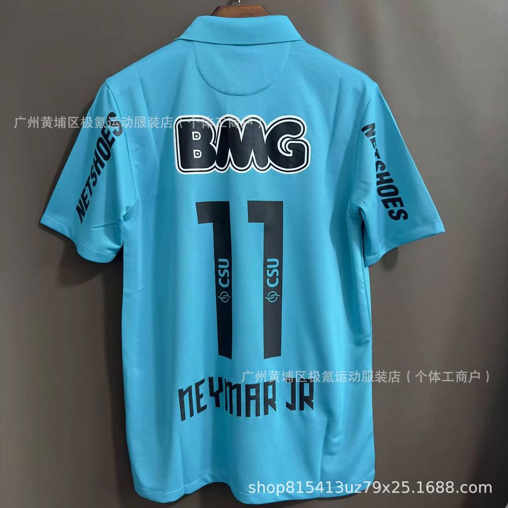 2012/13 Season Santos Jersey No. 11 Neymar Home White Short-sleeved Retro Commemorative Football Jersey