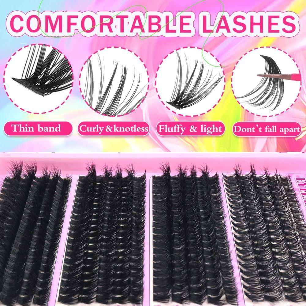Wispy Style False Eyelashes Natural Look Fake Eyelash DIY Lash Extension Kit  Eye Lash Extension