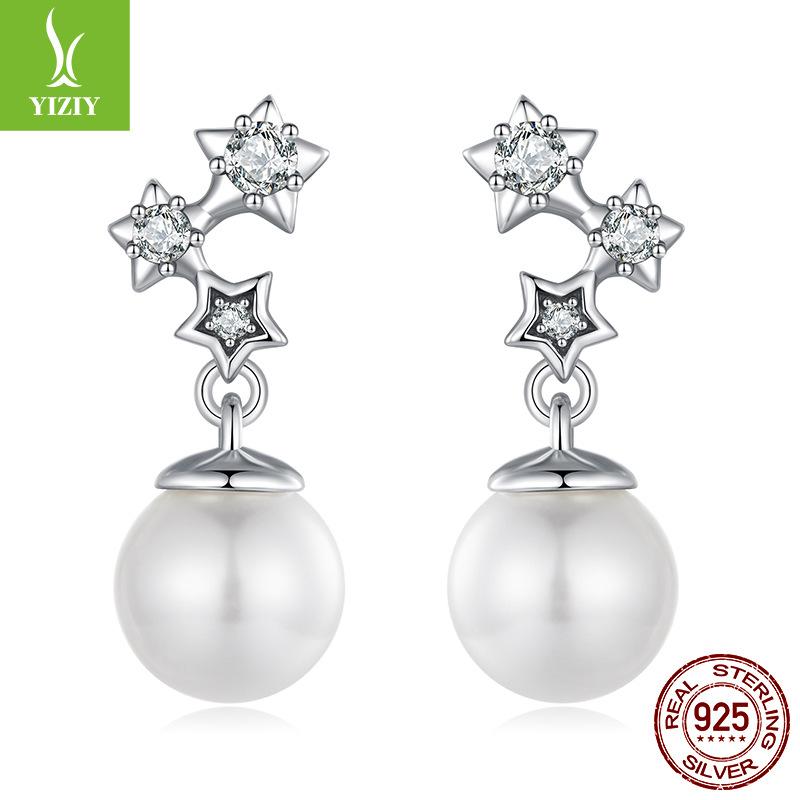 

Простые серьги-пусеты со звездой для женщин, простые и элегантные модные серьги из стерлингового серебра S925 925 silver