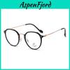 Round Blue Light Blocking Glasses Frame With Metal Temples For Casual Wear