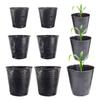 100Pcs Plastic Black Seedling Nursery Pots Seed Starting Grow Bag Flower Plant Breathable Container Garden Vegetable Box Cutting