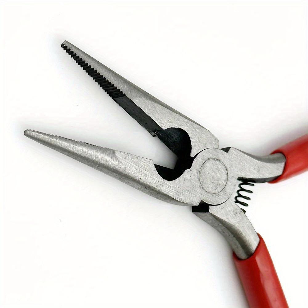 2pcs/set Needle Nosed Pliers 5 Inch DIY Hand Prebuilt Coil Wire Long Nose Pliers Portable Durable Steel Repair Tool