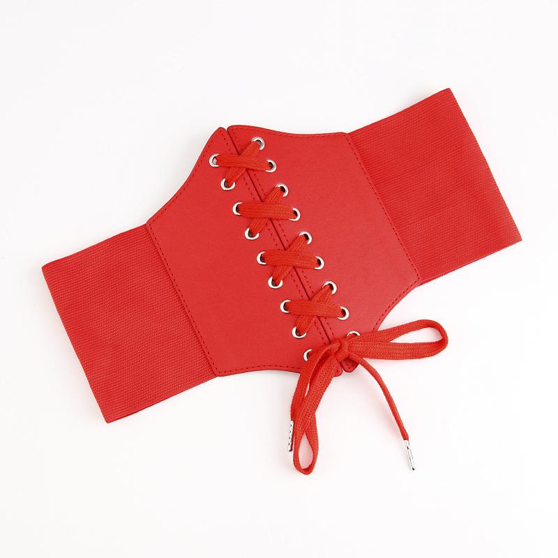 

New Retro Palace Women s Slim Wide Belt European and American Versatile Elastic Elastic Waist Seal Dress Decorative Waist