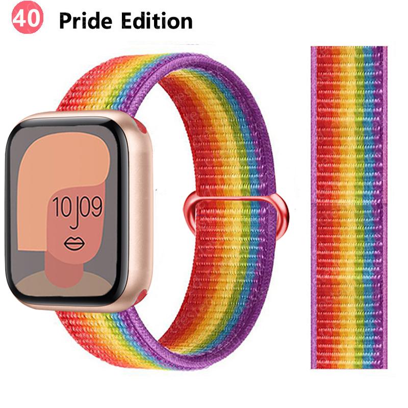 2pcs Straps For Apple Watch Band 44mm 40mm 45mm 46mm 42mm 49mm 41mm Nylon Loop Bracelet iwatch Series 10 9 8 7 6 5 3 se ultra 2