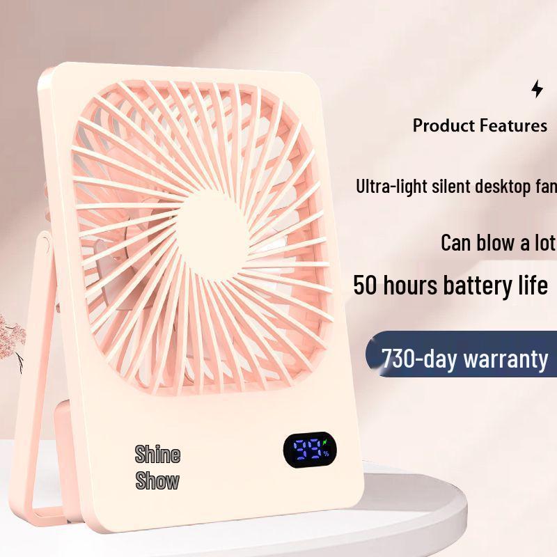 Rechargeable Strong Wind Compact Fan for Dorms, Offices, and Camping
