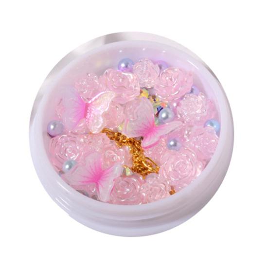 

1 коробка наклейка для дизайна ногтей деликатное мастерство легко наносится экологически чистый роскошный долговечный маникюр розовый