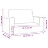 Kids  2 Seater Sofa In Anthracite Soft Plush
