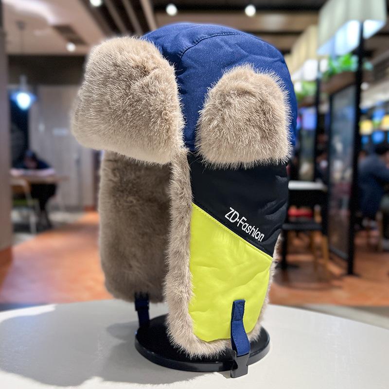 Youth Lei Feng Hat Male Thickened Outdoor Skiing Warm Ear Protector Hat Female Cycling Wind Cold Northeast Autumn and Winter