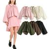 European Autumn/Winter Knit Cardigan - Round Neck, Accordion Sleeves, 5755016