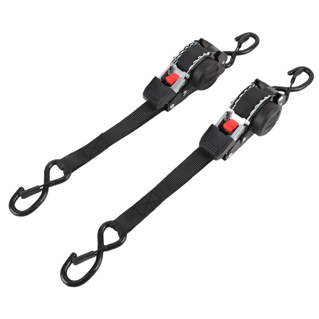 2 Stück Spanngurte 1 Zoll X 10 Fuß Automatik Einziehbar 1760 lbs Bruchfestigkeit Ratschen-Zurrgurte mit S-Haken für
