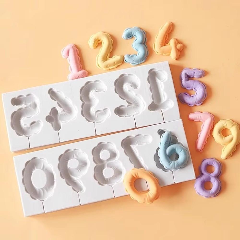 Number Design Silicone Mold Star Shape Resin Clay Mold New Chocolate Mold DIY Dessert