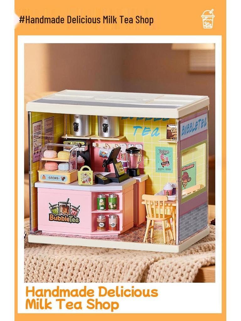DIY Miniature Cabin Building Blocks Scene Model Educational Toy Gift