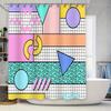 Unique Abstract Shower Curtain Modern Art Bathroom Decor Waterproof Fabric Liner Set Home Textile Tapestry Wall Hanging