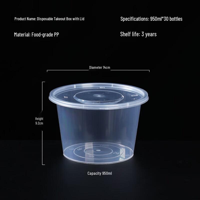 Disposable Plastic Food Containers with Lids