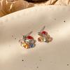 Colored grape string tassel earrings summer seaside vacation earrings exquisite fashion versatile earrings