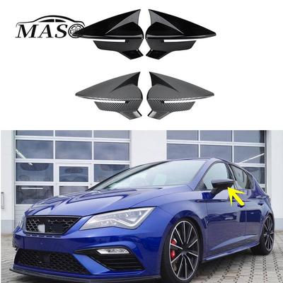1 Paar Rückspiegelkappe ABS Carbon Schwarz für SEAT Leon MK3 5F ST FR Cupra Ibiza Mk5 Arona KJ7 2017 2018
