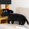 Soft Fluffy Plush Dachshund Toy Pillow With Embroidery For Bedroom Room Living