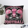 Im Oktober Tragen Wir Rosa Und Schauen Fußball Brustkrebs Kissenbezug Polyester Kissenhülle Dekor Kissenbezug Hülle Zuhause