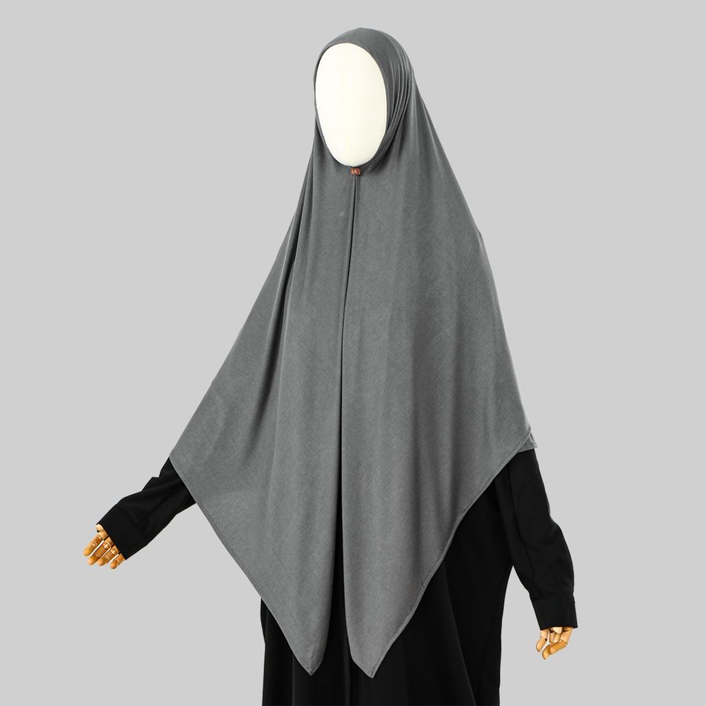 145*145cm Stor Storlek Jersey Modal Fyrkantig Sjal Stretchig Muslimsk Instant Hijab Lager Khimar Eid Islamiska Kvinnor Bön Huvudduk