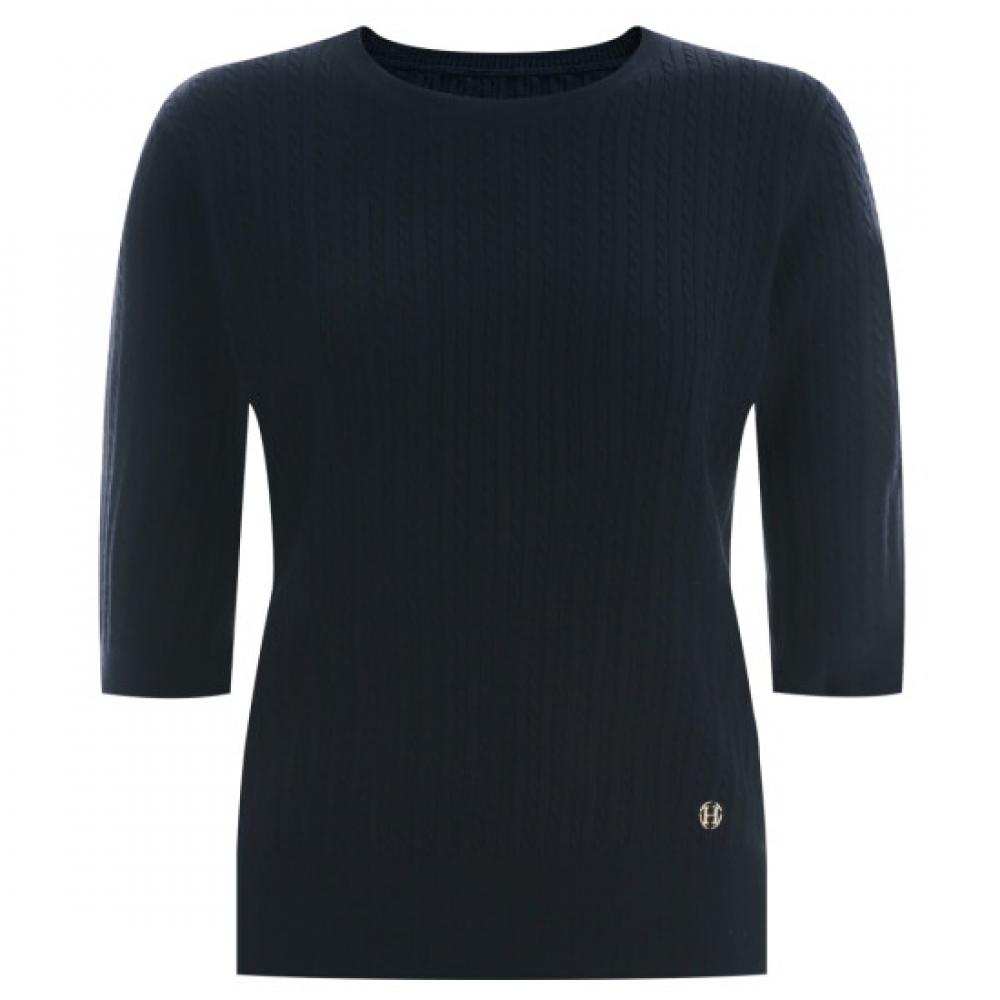 Shop Women 5 8 Sleeve Regular Fit Summer Tencel Knit Tee Frb Wkn 11906 Navy