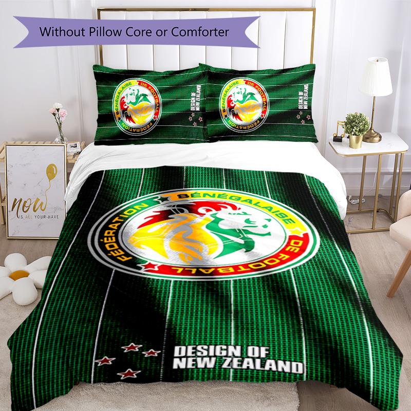 Senegal 3pcs Bedding Set Duvet Cover Closure Includes 1 Duvet Cover & 2 Pillowcases for All Seasons Bedroom Home Dorm Decor