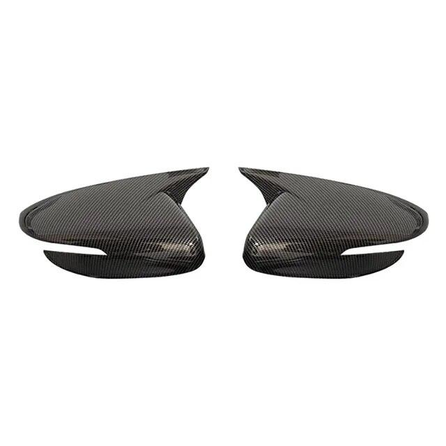 For KIA K3 Cerato Forte 2013-2018 Rearview Side Mirror Cover Wing Cap Exterior Door Rear View Case Trim Carbon Fiber Sticker