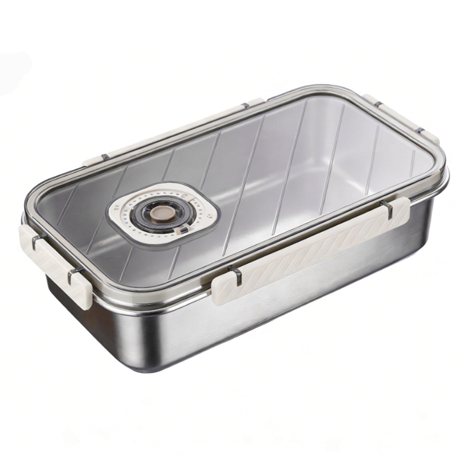 Boîte à pain en acier inoxydable pour plan de travail de cuisine Hermétique Enregistrement du temps Contenant de stockage pour pain avec couvercle Lavable au lave-vaisselle