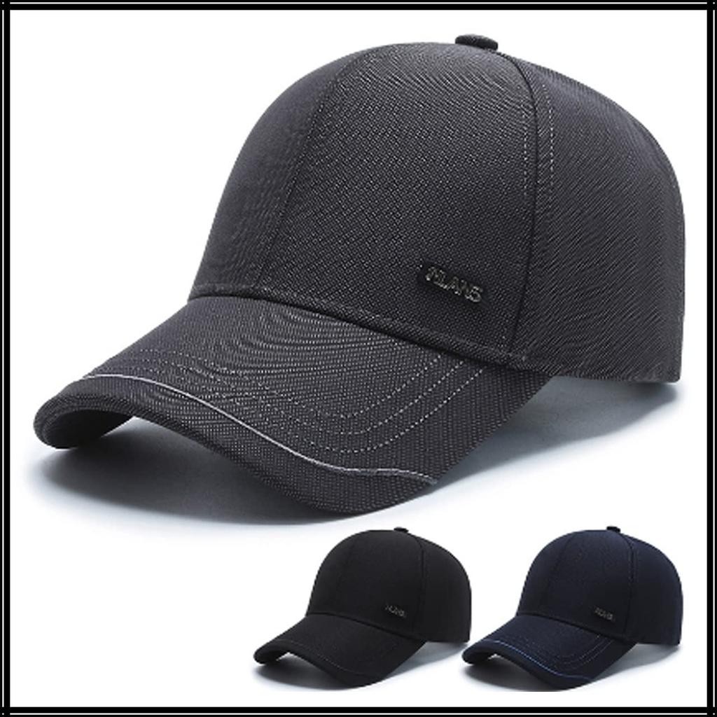 Englisch Schlicht CA505 [Weißer Fang] Hut, Buchstaben, Logo, Kappe, Design, Stilvoll, Cool, Herren (Schwarz)