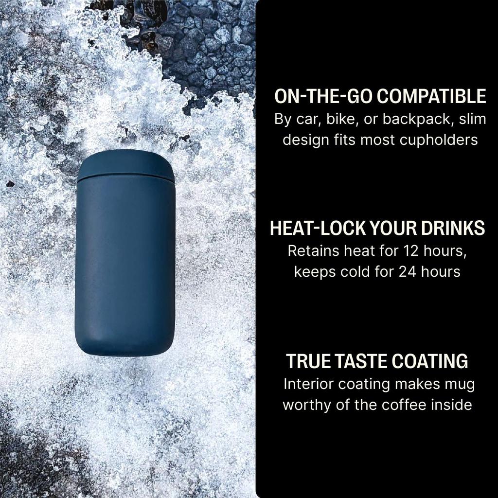 Fellow Carter Move Official Insulated Travel Mug 12oz Mug, Manufacturer (Stone Blue, (350ml))
