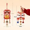 Handmade 2025 Blessing Character Pendant With Bell Good Fortune Fabric Bags  New Year
