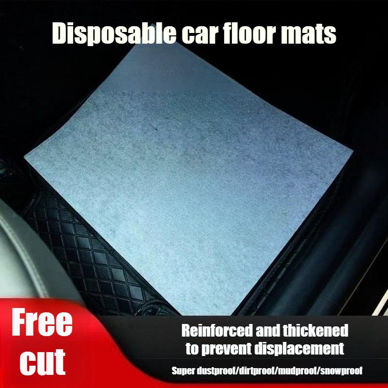 Disposable Felt Car Floor Mats for Pet Mud Snow Waterproof Thick Absorbent Protective Cover Car Detailing Interior Accessories