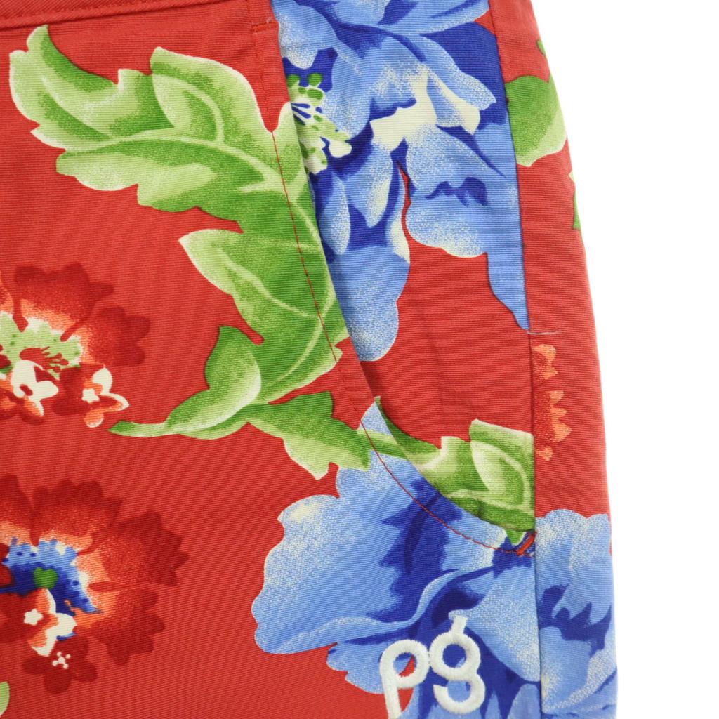 PEARLY GATES Floral Cotton pants Red Women Used